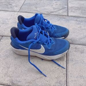 Nike Blue Running Shoes with White Swoosh